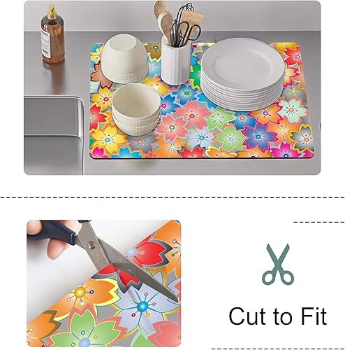 Miniatura 5 de Tapete de secado de platos, tapete de café, accesorios de barra de café, almohadilla de secado absorbente, alfombrilla de secado de platos, apto