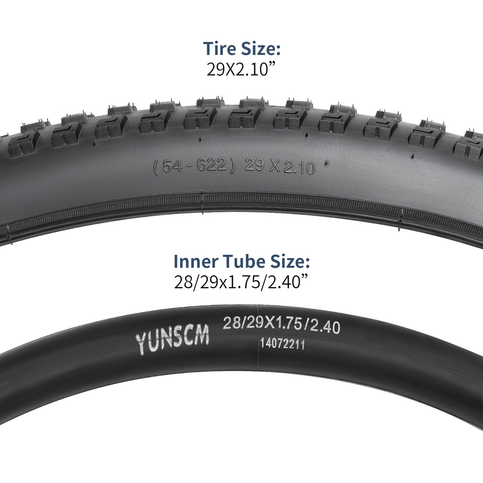 Copertoni MTB YunSCM 29x2.10 Pieghevoli, 2 Pezzi, Filo Pieghevole, 30TPI, Per Mountain Bike - 5