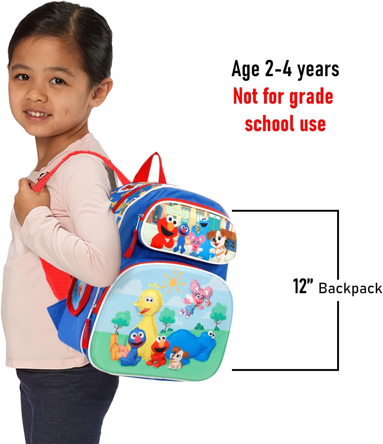 Sesame Street Mini Backpack for Kids - Bundle With 12" School Bag, Water Bottle, Sticker Pad, and More | Sesame Street Travel Bag for Boys, Girls - Image 5