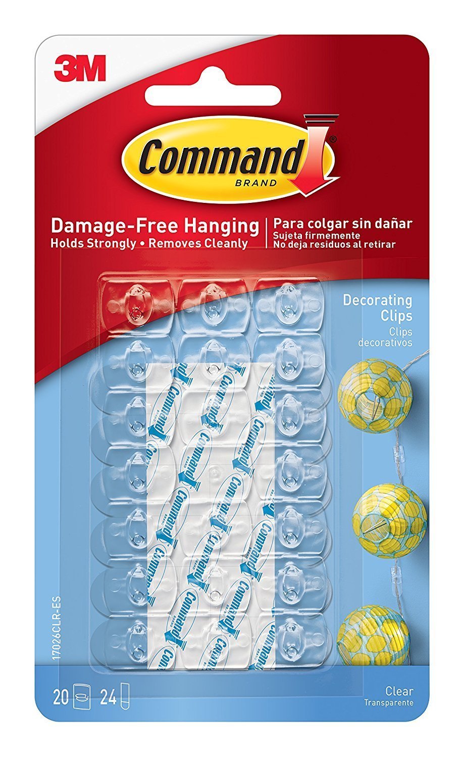 Command Decorating Clips (75 Clips, Clear)