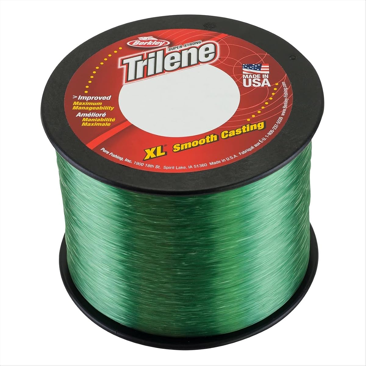 Berkley Trilene® XL®, Low-Vis Green, 20lb | 9kg, 3000yd | 2743m Monofilament Fishing Line, Suitable for Freshwater Environments