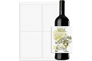 Mr-Label Printable 4" x 5" White Shimmer Wine Bottle Laser Labels