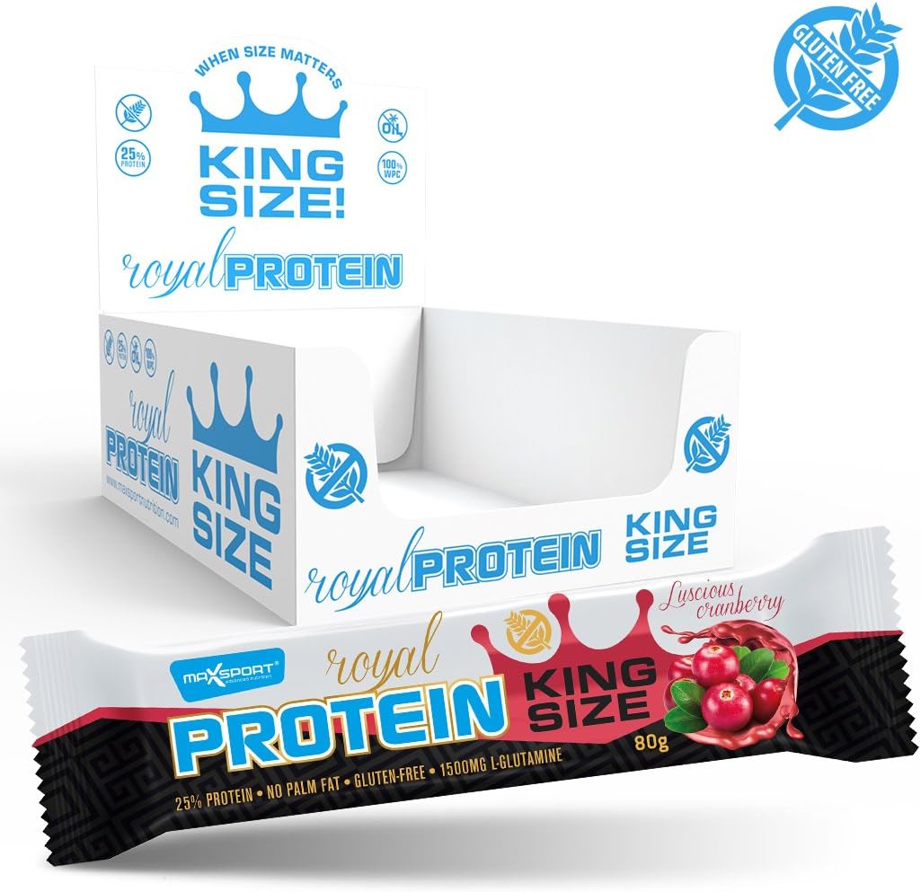 Maxsport Nutrition Protein Bar – Royal King Size Protein Bar, Gluten Free, 80 g