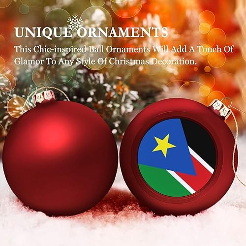 Vista 40 de Adornos dorados de bola de Navidad de Trinidad y Tobago, adorno de bola de bandera de Trinidad y Tobago, adornos de Navidad de bandera nacional