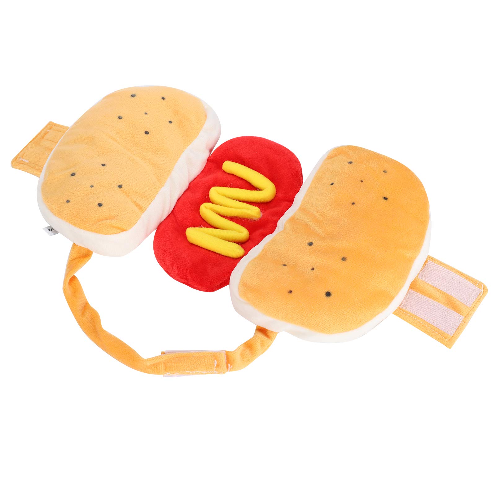 Hot Dog Costume For Dog, Hot Dog Dog Costume Dog Halloween Costume Food Hot Dog Outfits Cosplay Cotton Yellow Halloween Pet Clothes For Small Medium Large Dogs Cats Puppy Funny (M)