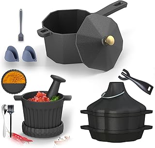 Cast Iron Sauce Pan+Mortar and Pestle+Garlic Roaster