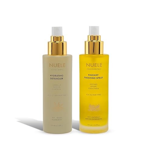 Nuele Clean Essentials - Paquete hidratante  Spray de acabado radiante de 3.4 onzas líquidas y desenredante hidratante de 3.4 onzas líquidas  para disponible en Yaxa El Salvador