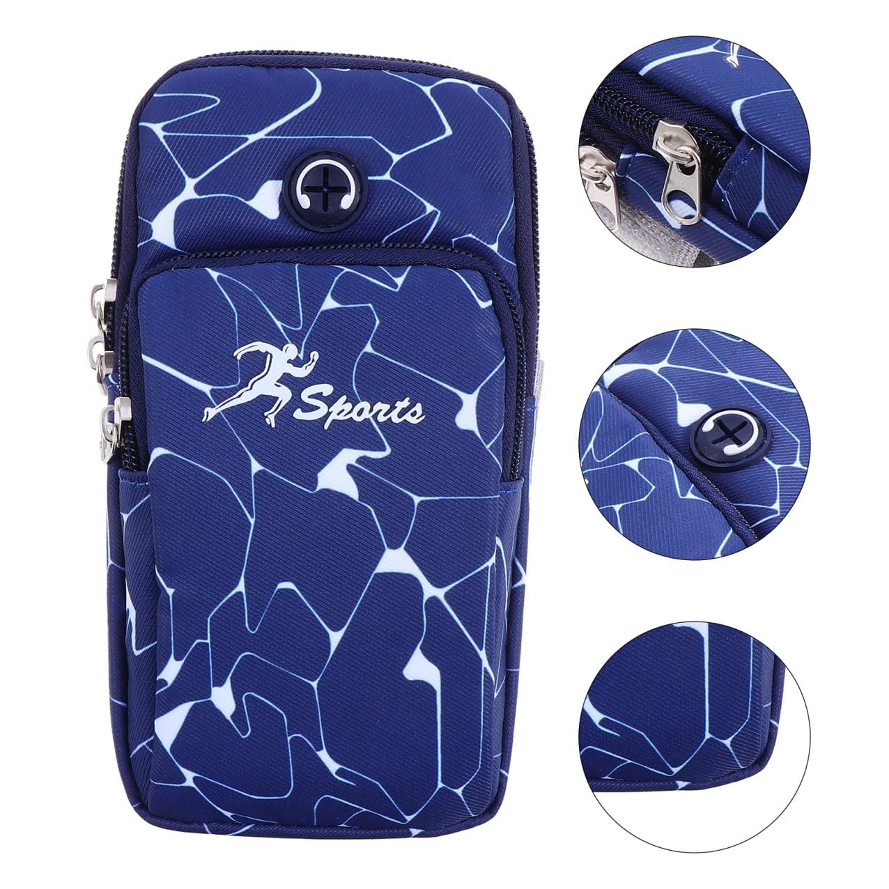 Uonlytech 3piezas Bolsa Deportiva para Teléfono Móvil para Correr y Ciclismo Diseño De Bolsillos Material Oxford Transpirable Compatible La Mayoría De Smartphones