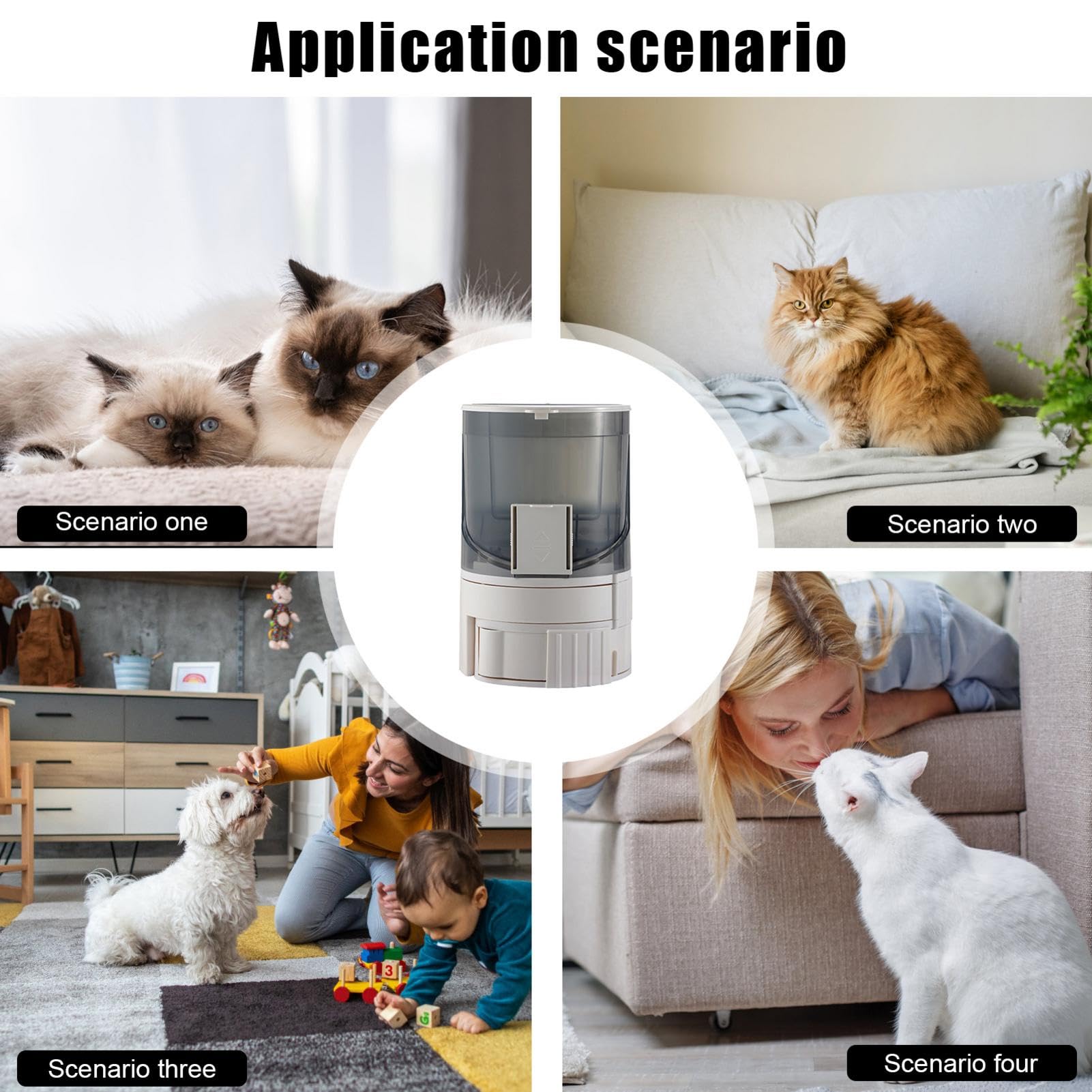 Comedero automático para Gatos， Dispensador de Agua y Comida for Gatos, Bebedero automático for Perros - Comedero 2 en 1 | Recarga automática, comedero for Mascotas