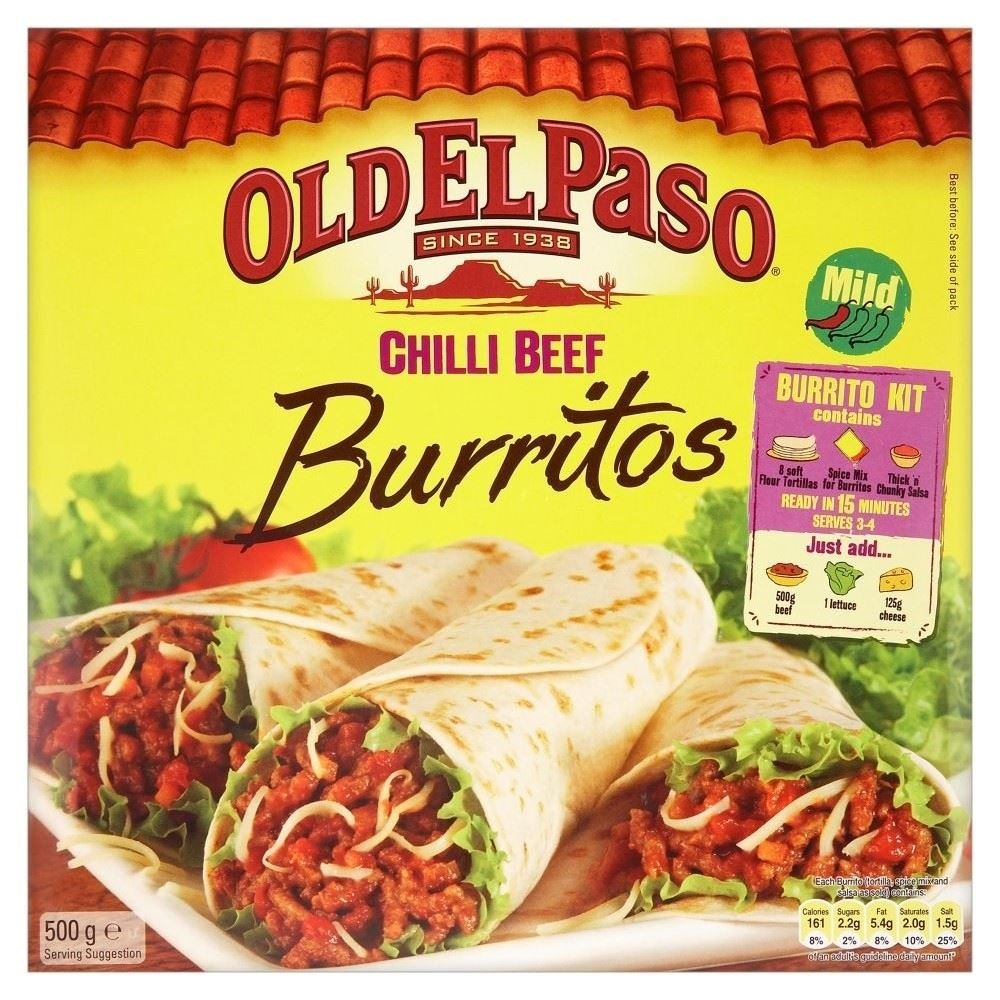 Old El Paso Burritos Dinner Kit (500g) Health & Household