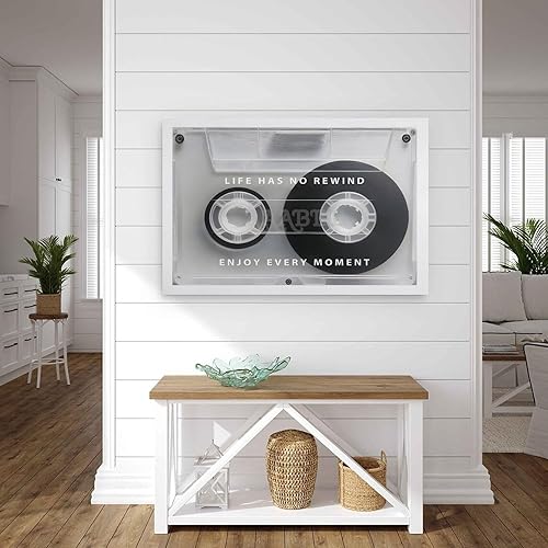 Miniatura 4 de Póster de cinta de casete retro, póster con cita de vida sin rebobinar, cinta de casete vintage, arte vintage, arte en blanco y negro, póster de