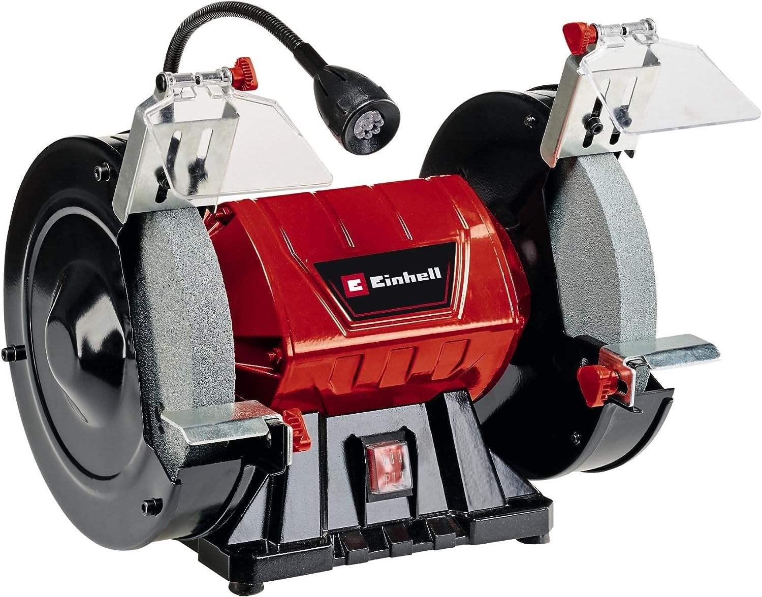 Einhell Esmeriladora doble TC-​BG 200 L (máx. 400 W, muela abrasiva de Ø200xø32x25 mm, flexible ligera, soportes de trabajo grandes + ajustables, incl. muela abrasiva gruesa/​fina K36/​K60)