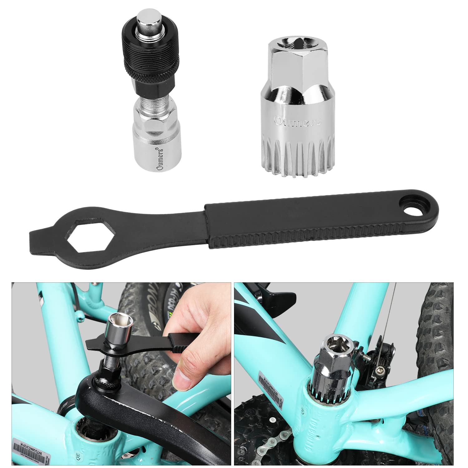 Bike Tool Kit Oumers Bicycle Crank Extractor Set, Bicycle Bottom