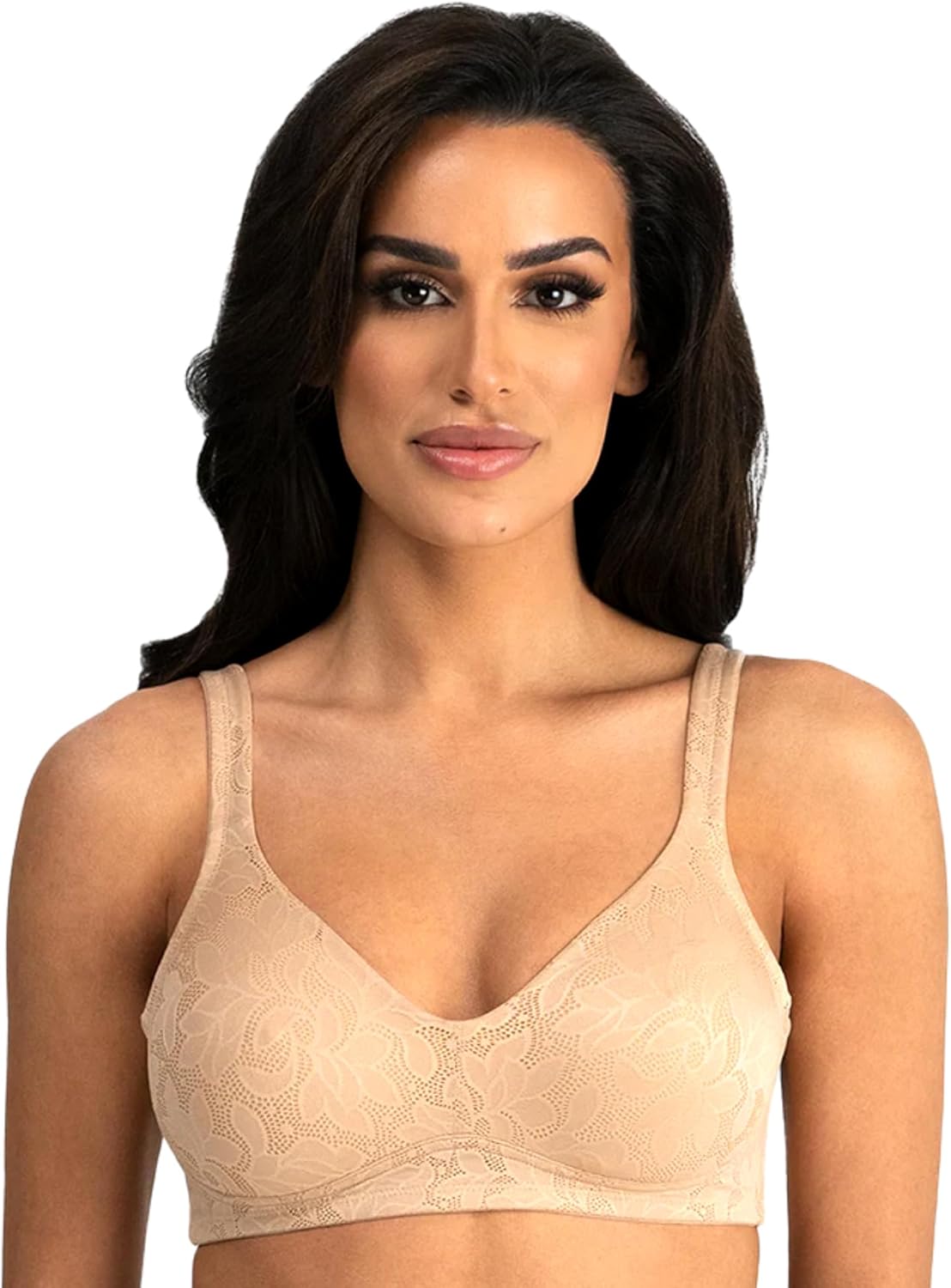 Dominique Women’s Jolie Wire-Free Jacquard Soft Cup Minimizer Bra #6018 – Seamless Full Figure Bra – Lingerie for Women