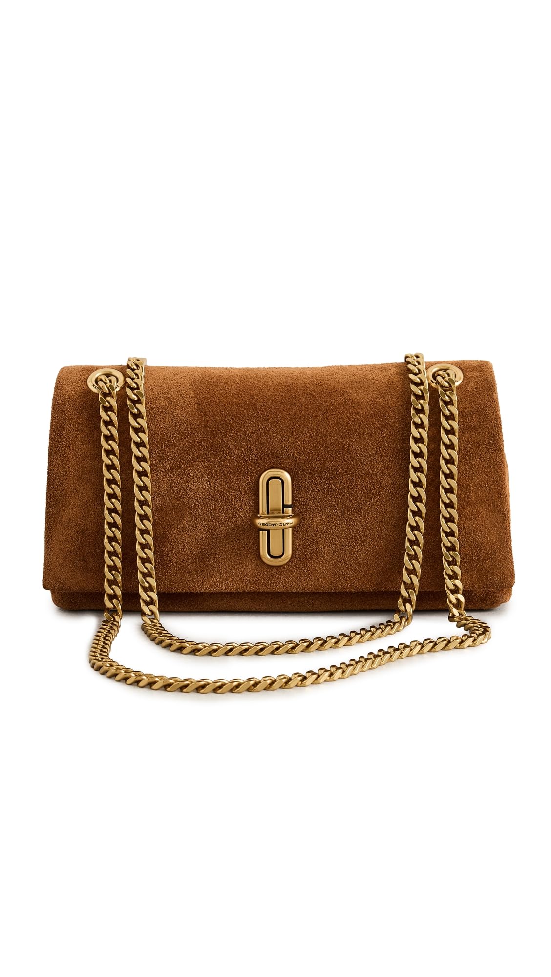 Sac à main Mini Dual Chain en daim cuivre Marc Jacobs