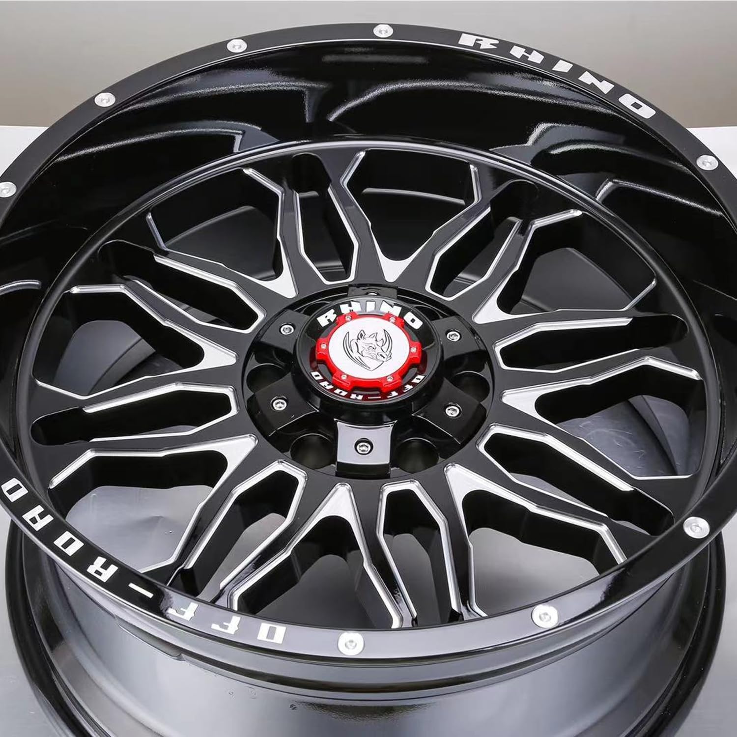 20X10 Off-road Black Wheel with Gloss (20 x 10inches/6 x 135 mm, -12 mm Offset)