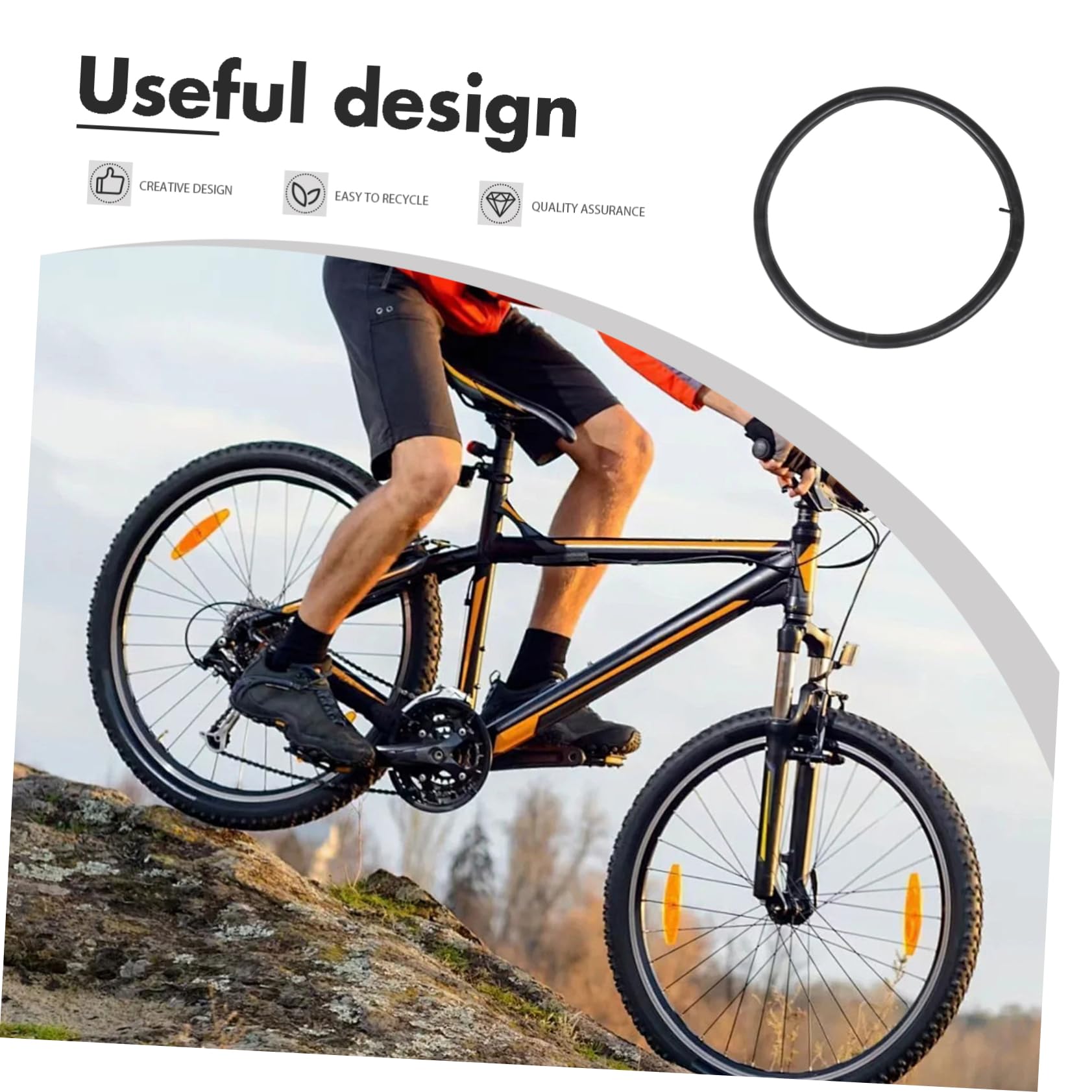 2 Stück Mountainbike Schläuche für 29 Zoll, Gummi Metall, Schwarz