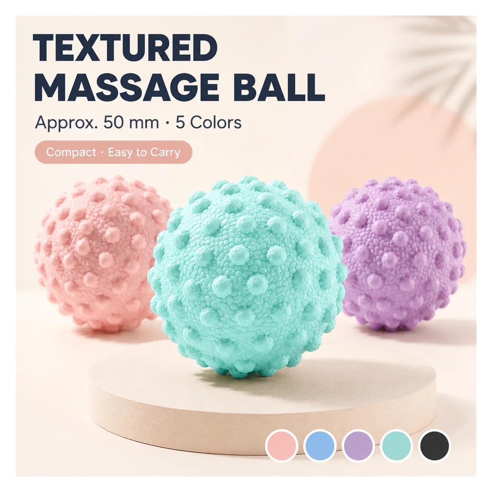 2 Stück Strukturierter Massageball für den Sport