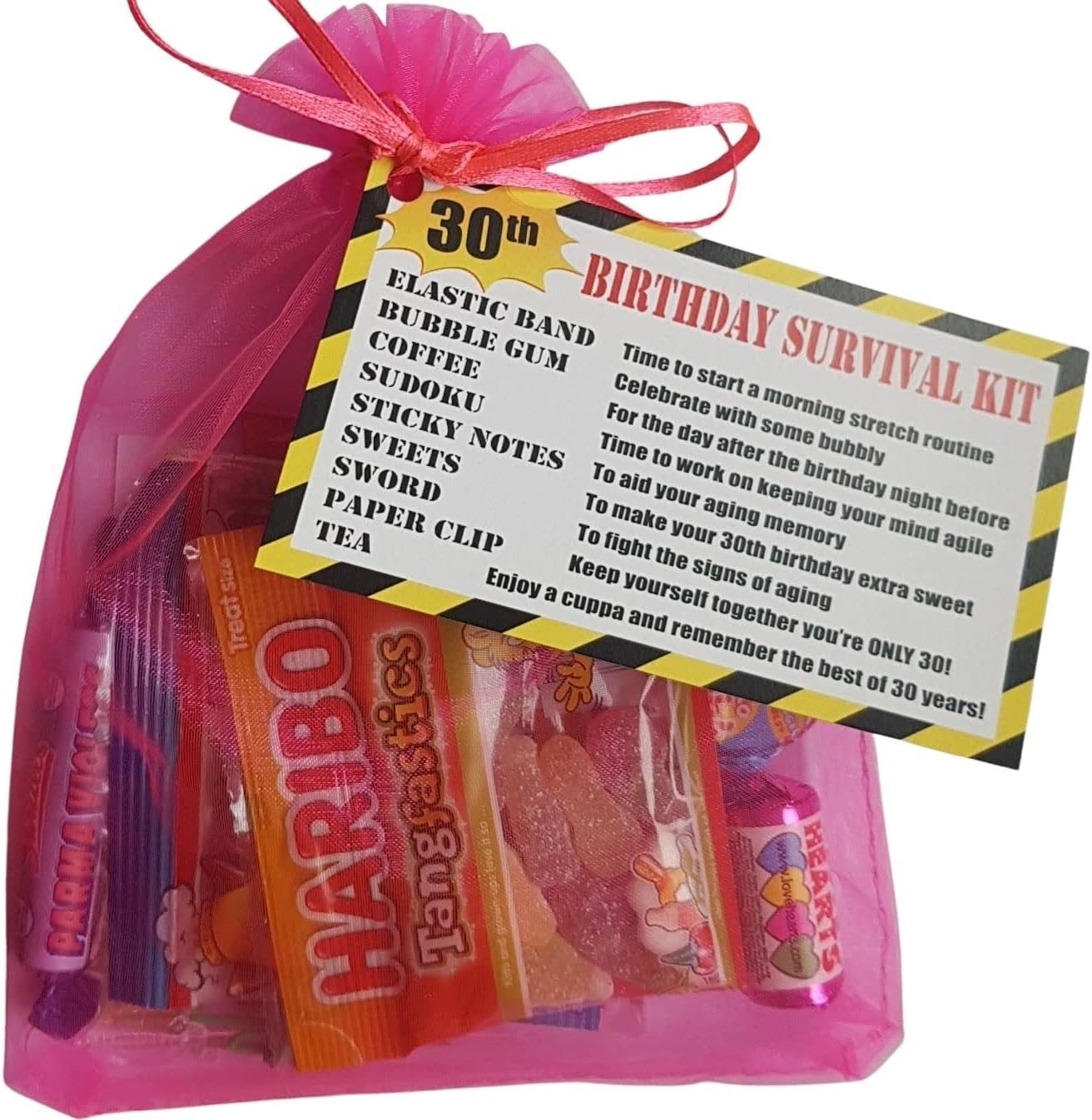 30th Birthday Survival Kit A Fun Cheeky 30th Birthday Gift For Woman To Make Them Smile Birthday Idea For Mum Sister Female Friend Amazon Co Uk Grocery