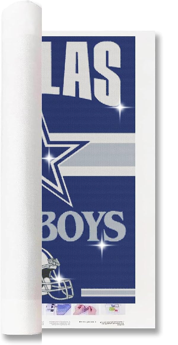 DIY Diamond Art Painting Football Kit for Adults, 5D 12x16 Inch Full Round Drill, Sports Wall Decor for Home by Generic - Used condition - US$11.77