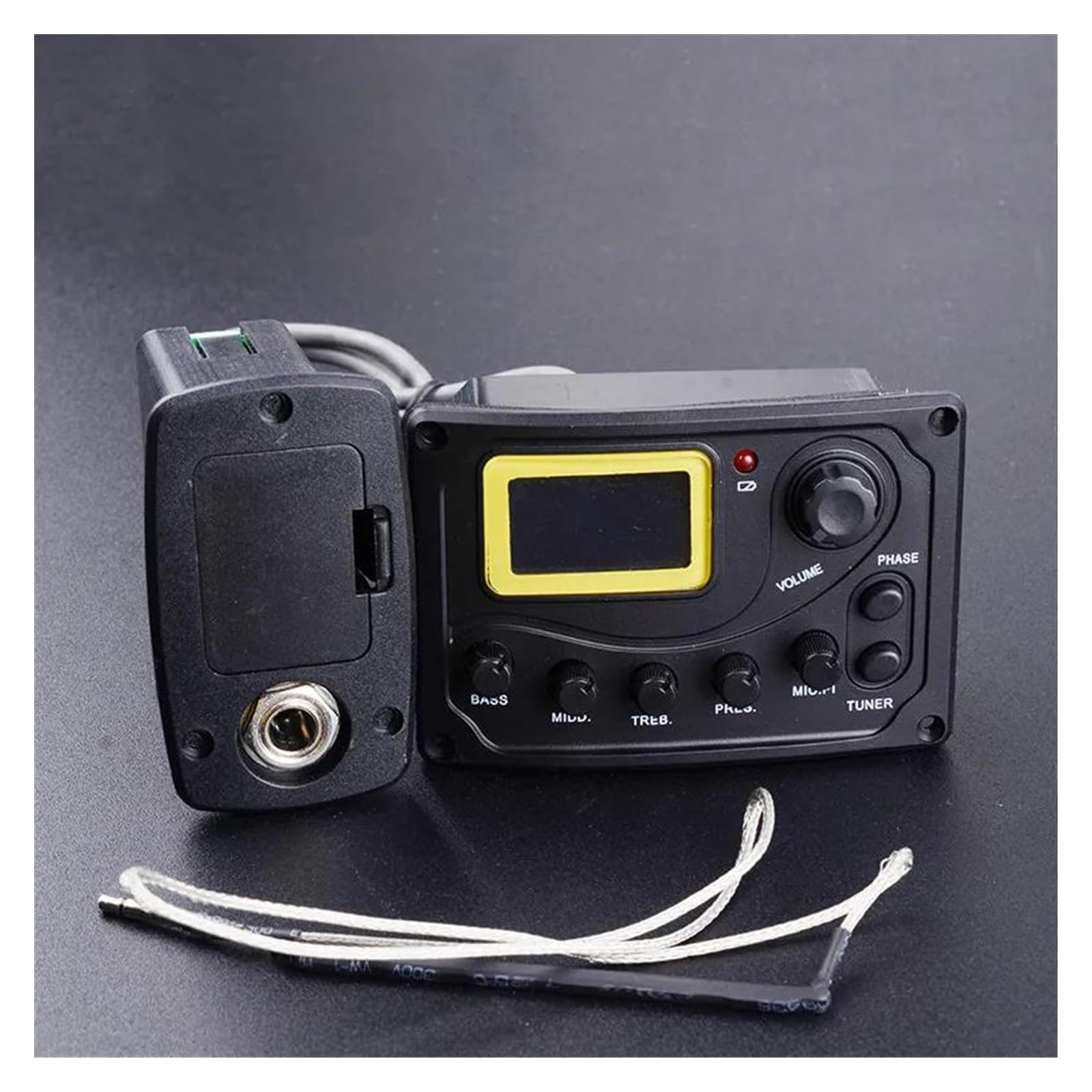 Professioneller EQ-Vorverstärker Für Akustikgitarre Mit Digitalem Procedding-Tuner 4-Band-EQ-Equalizer Mit Digitalem Procedding-Tuner Professioneller Tonabnehmer für Akustikgitarre(17A)