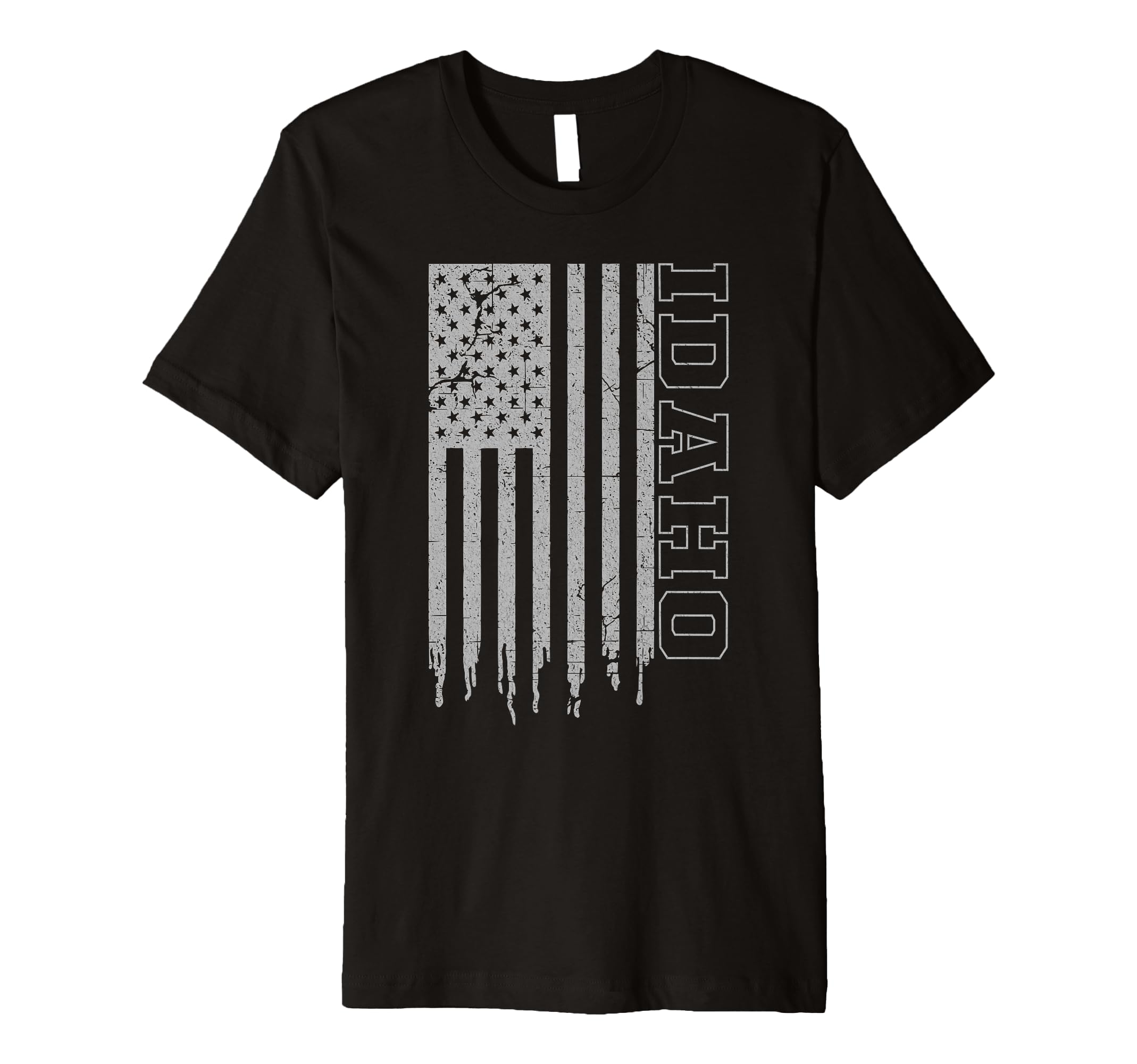 Vintage Idaho Patriotic USA Flag Pride Iconic Idaho Premium T-Shirt
