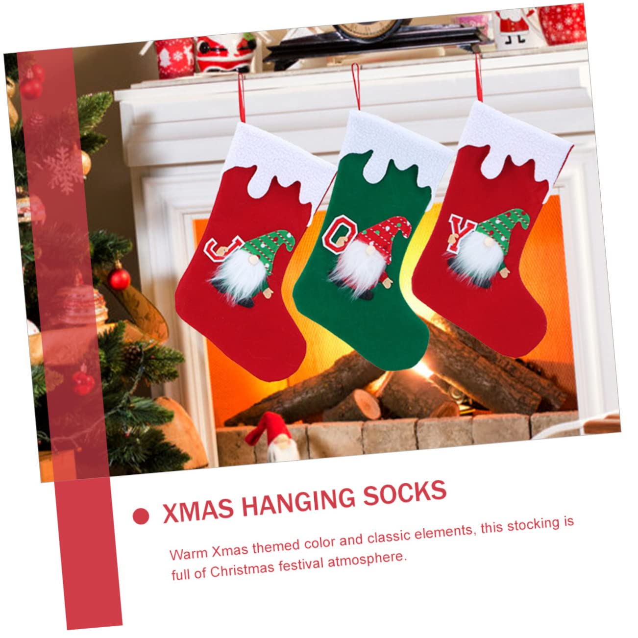 Cabilock 4 Sätze Gesichtsloser Weihnachtsstrumpf Weihnachtsfilzstrümpfe Weihnachtsvorrat Weihnachten Ornamente Urlaub Schöner Weihnachtsstrumpf Weihnachtsdekoration Vlies 3 Stück * 4