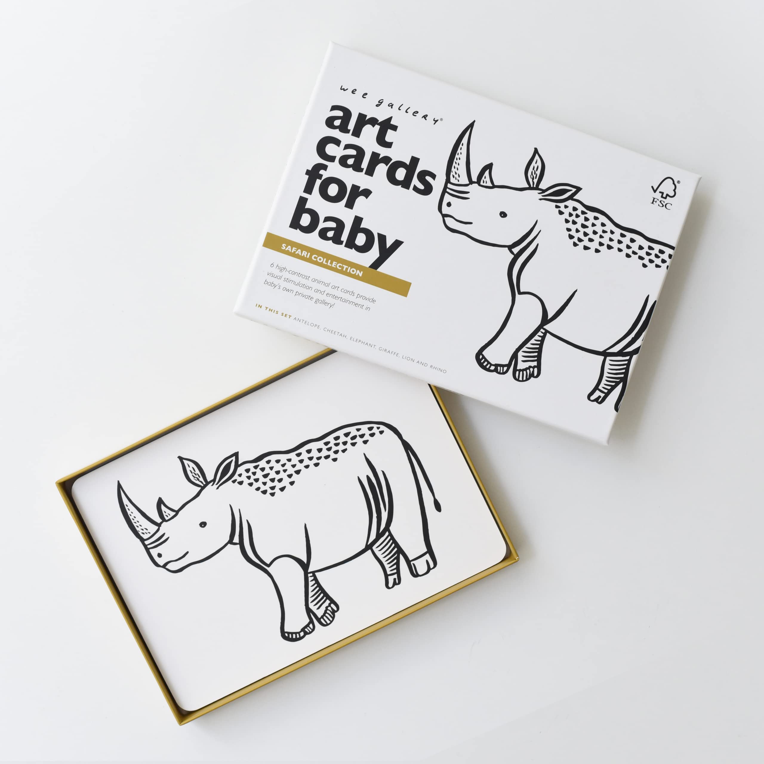 Amazon.com: Wee Gallery High Contrast Cards for Baby - Black and