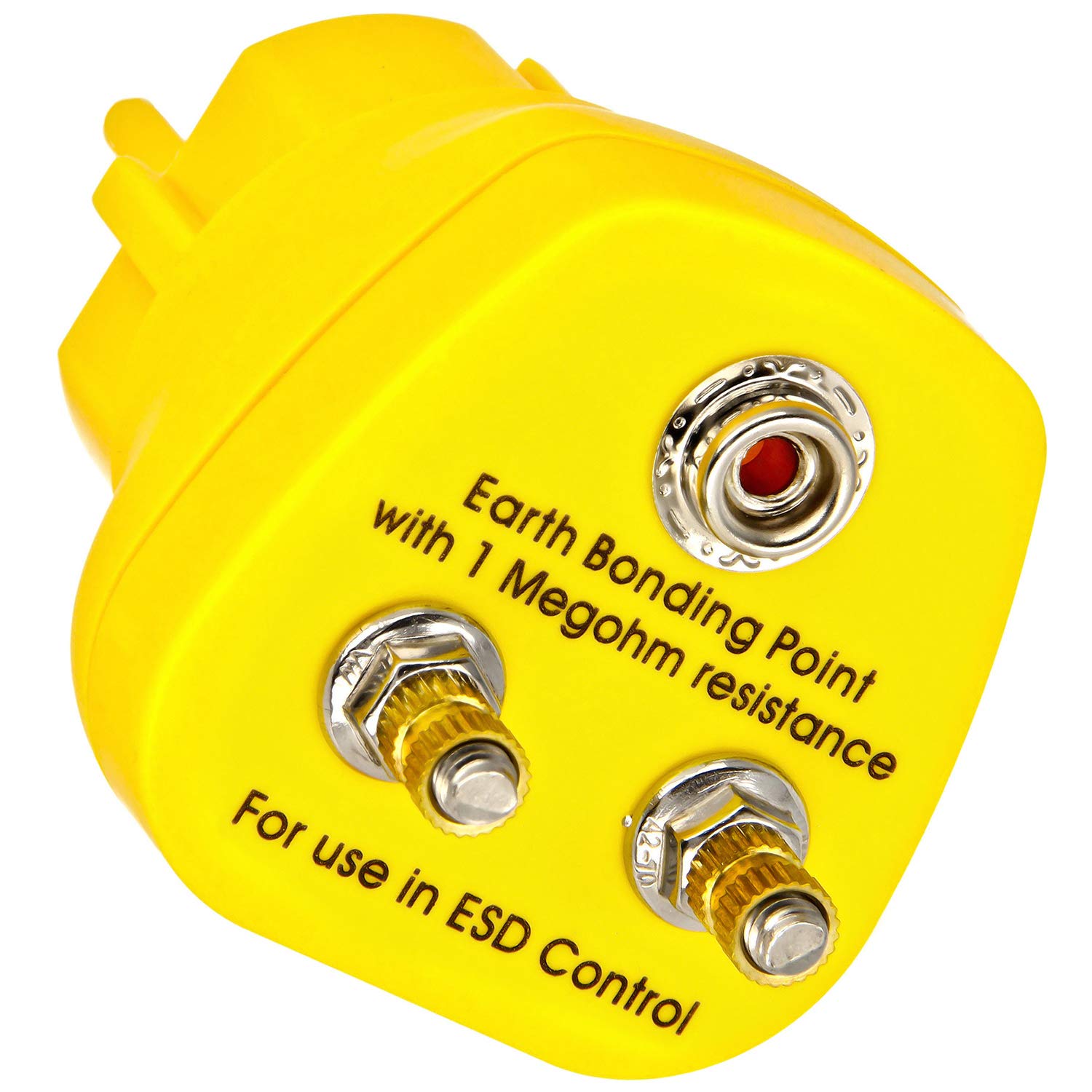 Erdungsbaustein + Manschette mit 1,70m Verlängerung - Innovativer ESD Antistatik Erdungsstecker - 2 x M5-1 Megaohm