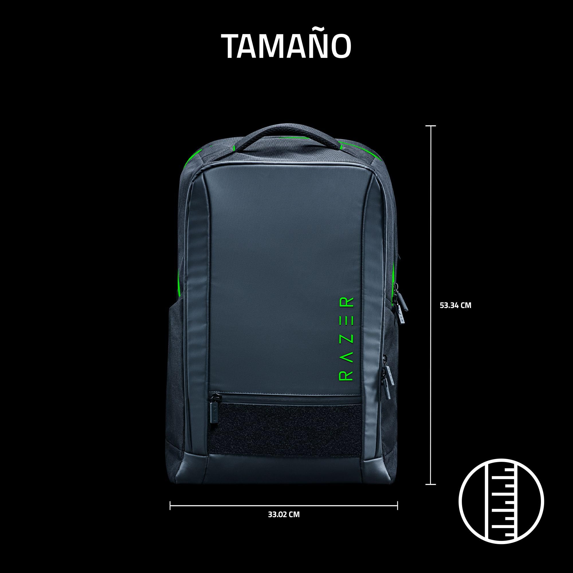 Razer Rogue 18" V4 – Mochila funcional de viaje con compartimento para portátil de 18" - Comodidad lista para viajar - impermeable y resistente a los desgarros - ergónomica | Negro