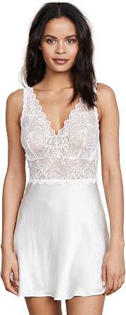Hanky Panky Womens Lady Catherine Chemise Light Ivory Lingerie
