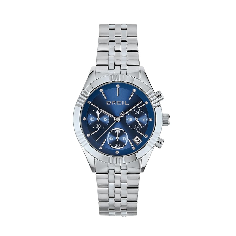 Breil, Collezione Stand Out, Cronografo Donna Resistente all'Acqua,  Fondello a Vite, Cassa e Bracciale in Acciaio Lucido, Orologio Donna con  Vetro Minerale, Chiusura con Pulsanti : Amazon.it: Moda