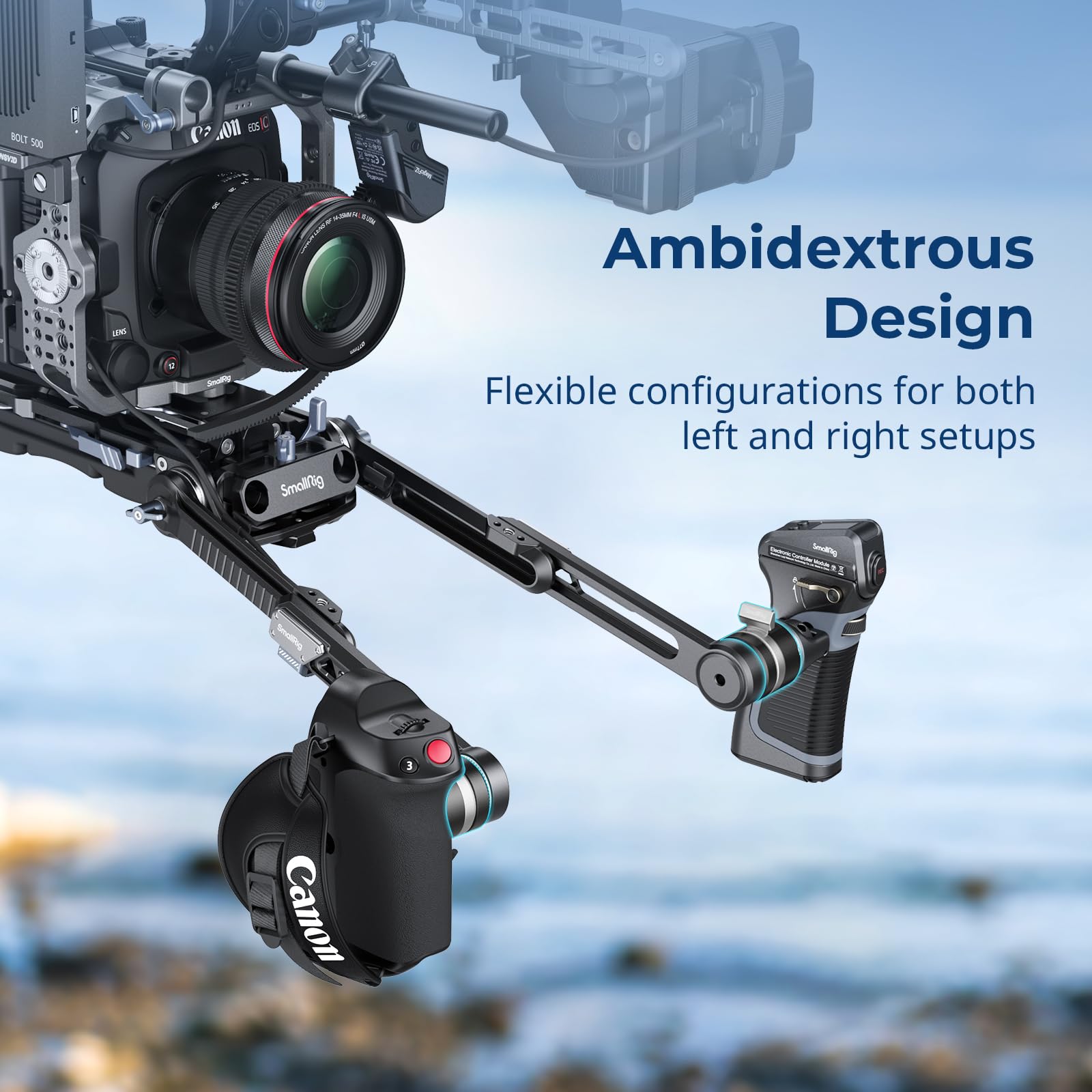 SMALLRIG Adaptateur de Rosace à Réglage Rapide Rotatif pour Arri Style Standard, Rotation à Une Touche, Utilisation Universelle Gauche/Droite 5134