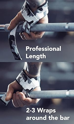 Miniatura 2 de Fitgriff® Correas de muñeca para levantamiento de pesas, gimnasio, peso muerto, entrenamiento (hechas de algodón premium y acolchadas) - Hombres