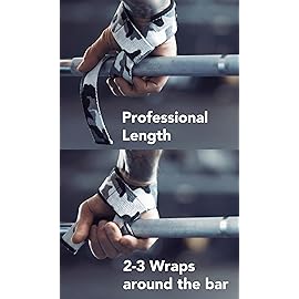 Fitgriff Lifting Wrist Straps for Weightlifting, Gym, Deadlift, Workout (Made of Premium Cotton & Padded) - Men & Women (Standard, Grey-Camo)