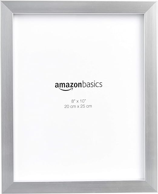 Amazon Basics Photo Frame | 20 x 25 cm, Nickel, 5-Pack