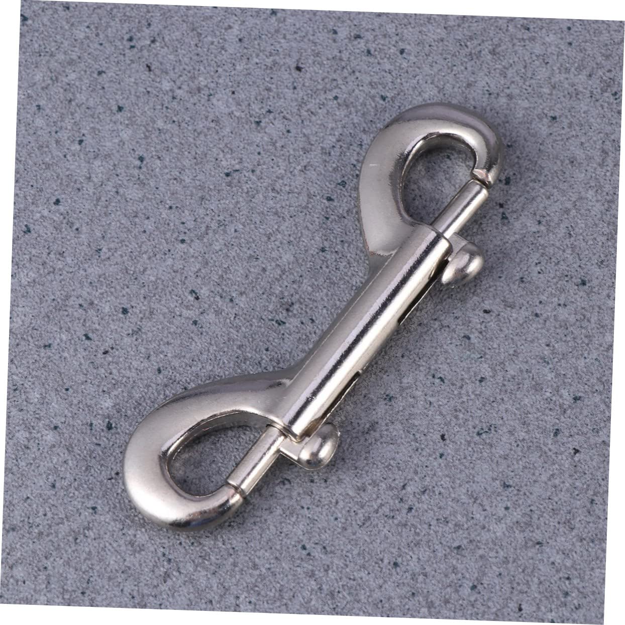 Zinc Alloy Clips Mousqueton Double Boulon ， 15 pièces Bouton-Pression Double extrémité en Acier Inoxydable