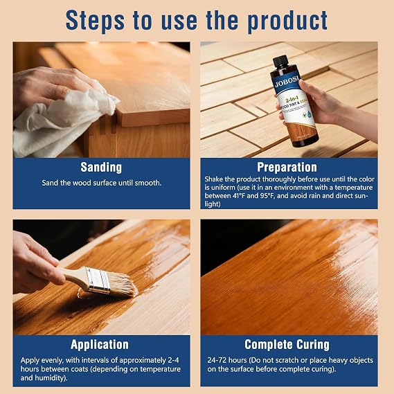 Advanced Wood Stain & Sealer, (Dark Walnut, 9oz/250ml), Enhances Wood Grain, Waterproof, Flexible, Crack Resistant, Weather Resistant, Non-Toxic Environmentally Friendly