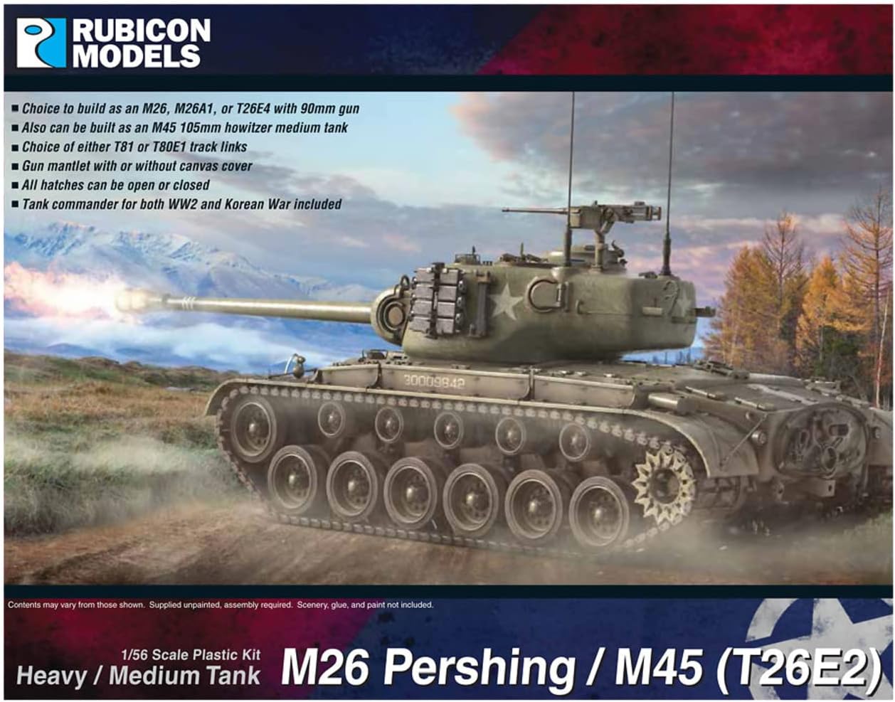 Rubicon Models M26 Pershing / M45 (T26E2) Heavy / Medium Tank
