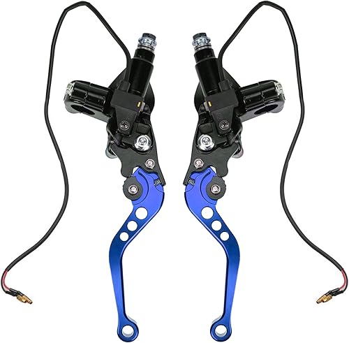 Miniatura 4 de vatkan Palanca de bomba de embrague de freno de motocicleta con doble cilindro maestro hidráulico depósito 78" 0.866 in pistón universal CNC