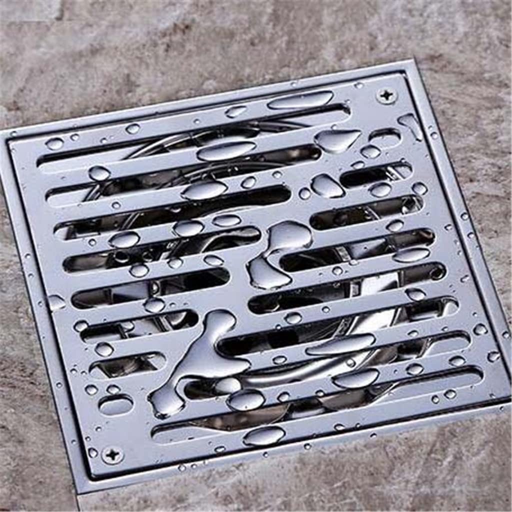 Siphon de sol SUS304 contre les blocages de douche, grille amovible brossée