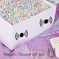 Vista 6 de Cajas de regalo blancas de 16 unidades, caja de regalo plegable con tapa y cierre magnético, embalaje para pequeñas empresas, fiestas, boutiques