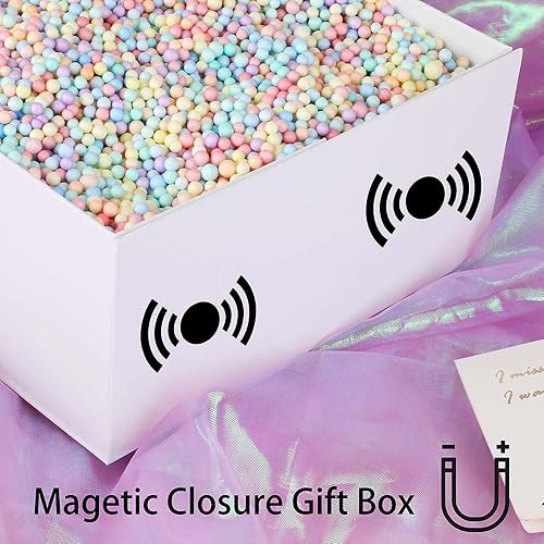 Miniatura 6 de Paquete de 16 cajas de regalo blancas, caja de regalo plegable con tapa cierre magnético, embalaje para pequeñas empresas, fiestas, boutiques, bodas