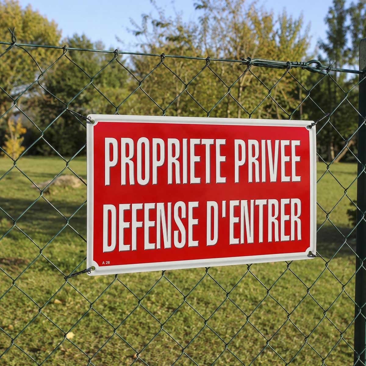 Lot de 5 Panneaux PROPRIETE PRIVEE DEFENSE D'ENTRER Alu 35 x 25cm