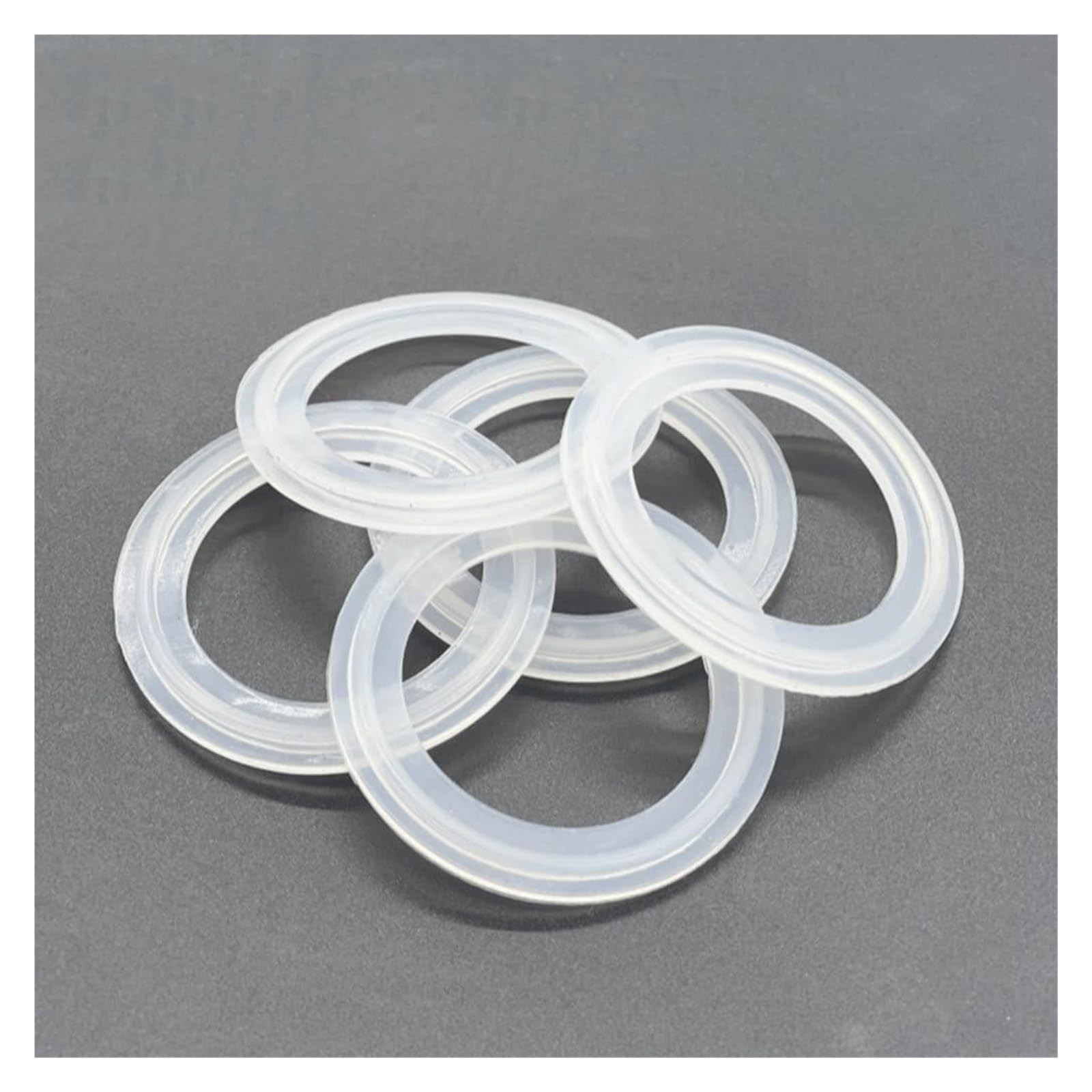 Juntas tóricas, juntas tóricas de silicona, Arandela de anillo de junta de tira de sellado de silicona con virola de triple abrazadera sanitaria, for mejorar el hogar, junta de silicona de triple abra