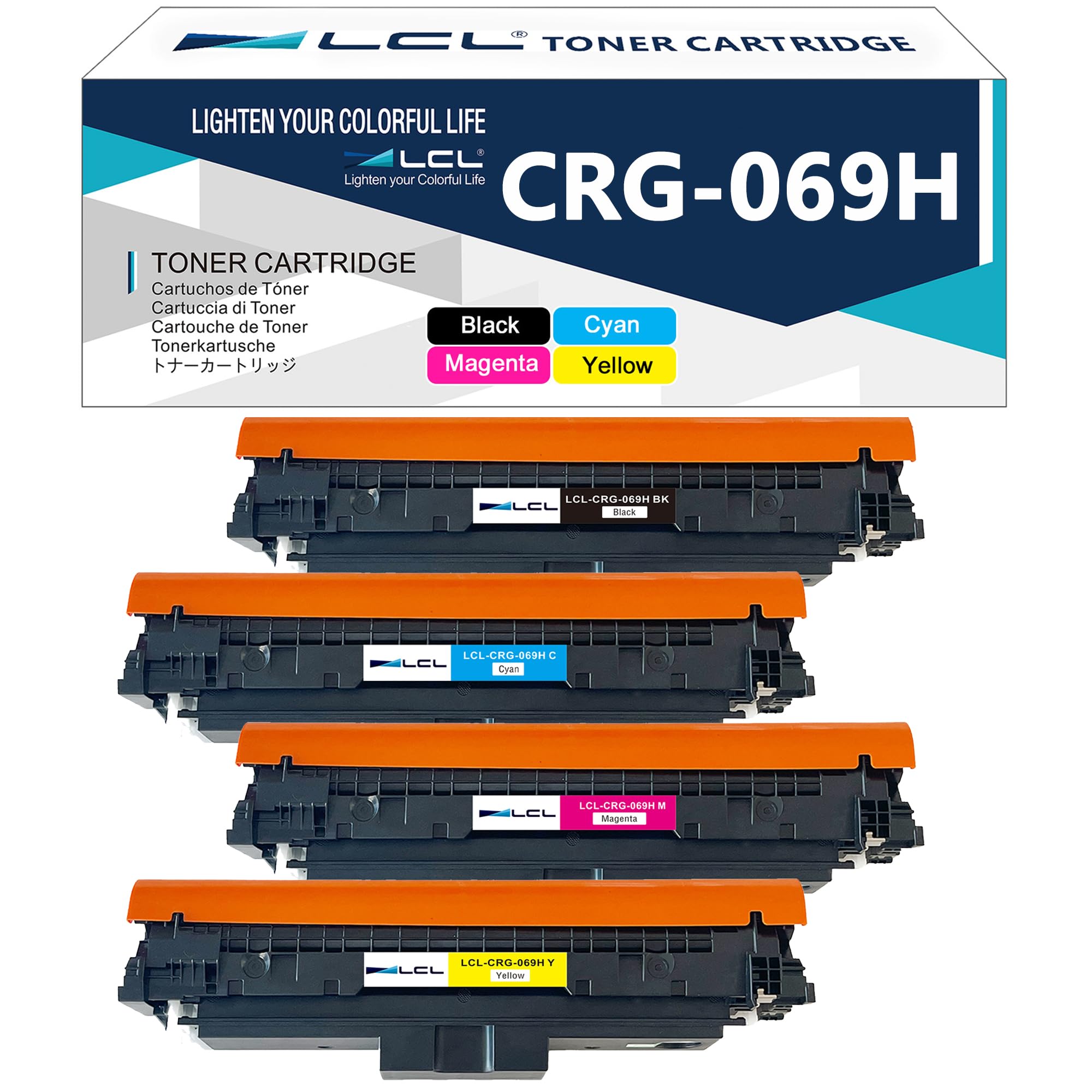 LCL Zamiennik kasety z tonerem 069h do Canon 069 069h z chipem wyświetlającym pozostały poziom tonera do Canon i-sensys MF751Cdw MF752cdw MF754Cdw MF755Cdw MF756Cx LBP673Cdw LBP674Cdw LBP674Cx