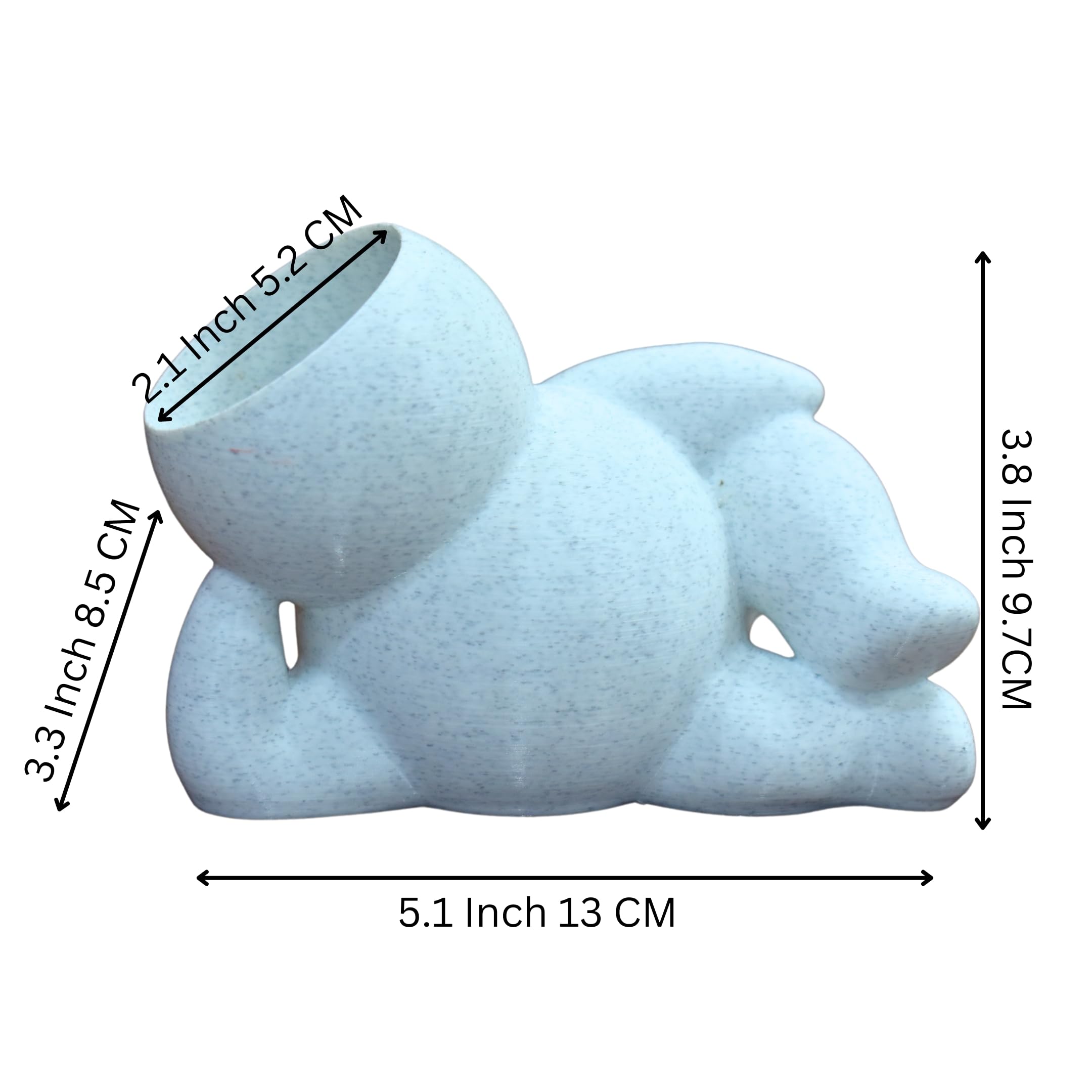 QUANTUM LEGENDS Naughty Pose Planter Pot for Indoor Plants | Quirky Desk Decoration | Unique Planter Pot in Sexy Pose | Desk Organizer for Plants or Stationery (Marble) 2