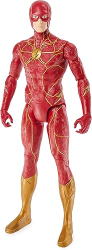 DC Comics, The Flash Figura de acción, 12 pulgadas The Flash Movie Collectible, juguetes para niños y niñas a partir de 3 años Batman,El Flash