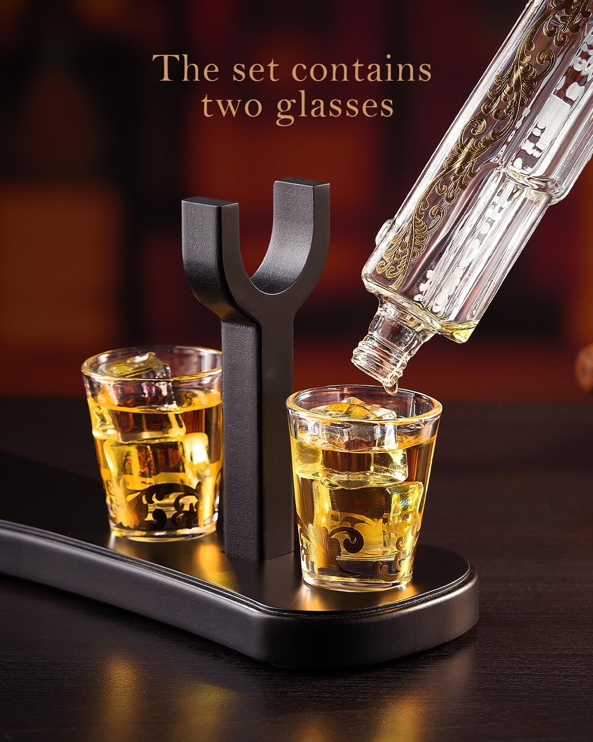 Handcrafted Gun Whiskey Decanter Set -Luxury Lead-Free Glass, Unique Non-Alcoholic Gift for Men, Husbands &Bourbon Lovers, Man Cave & Home Bar Decor with 2 Glasses by VYLPM - Image 5