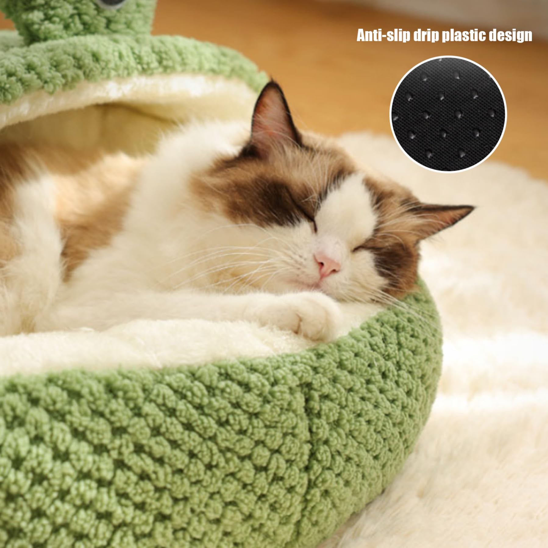 Ancsttu Weihnachts Haustierbett - Rutschfester Plüsch Für Katzen & Hunde